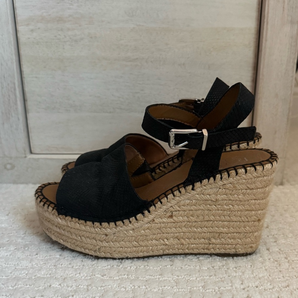 Franco Sarto Black Wedges